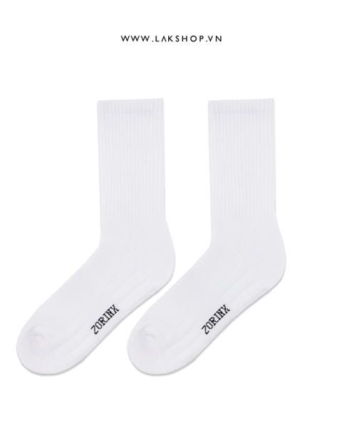 White 3D Cotton Socks