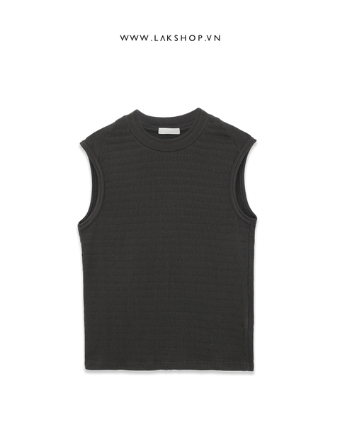 Áo Embossed Horizontal Stripes Grey Tanktop