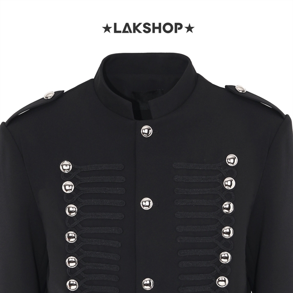 Áo Black Silver Stud Napoleon Jacket