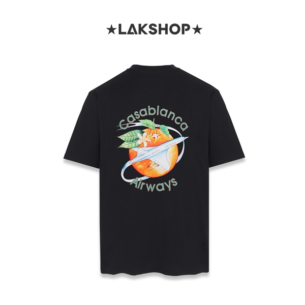 Áo Casa Black Orbite Autour De L'Orange T-shirt