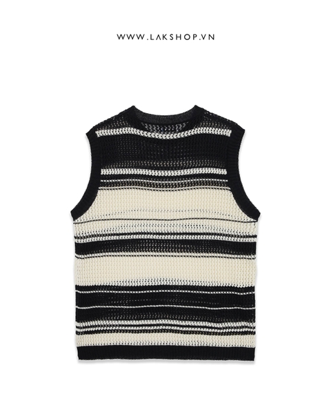 Áo Black & White Knit Stripe Tanktop cx4