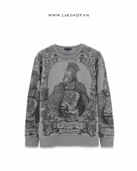 Áo Amazing Feace Grey Print Graphic Sweatshirt cs2