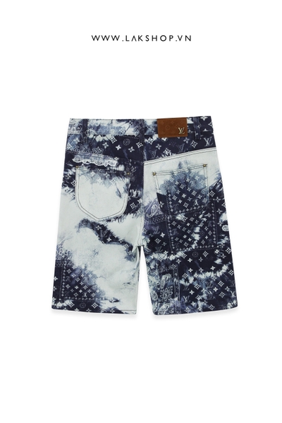 Loujs Vujton Monogram Bandana Denim Shorts cs2