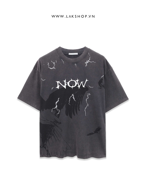 Áo Oversized Now Print Washed T-shirt   cx4