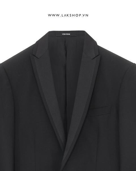 Áo Black One Button Italian Fabric Blazer SK48 cx4