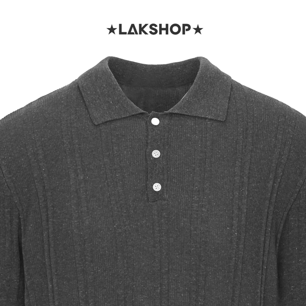 Áo Grey Stripe Polo Shirt