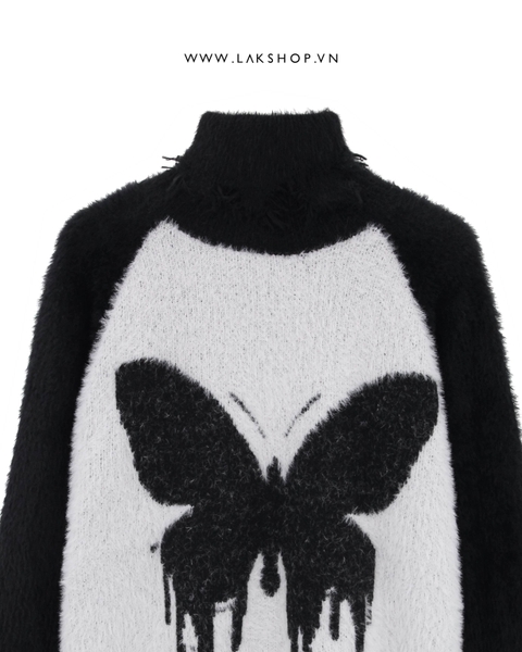 Áo Highneck Butterfly Mohair Sweater cs3