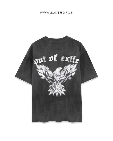 Áo Oversized Eagle Print Washed T-shirt