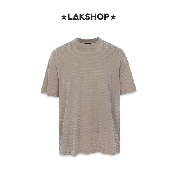 Áo Armani Begie Velvet Logo T-shirt
