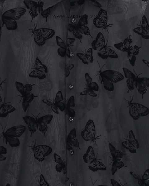 Áo Butterfly Black See-Through Shirt (Xuyên Thấu)