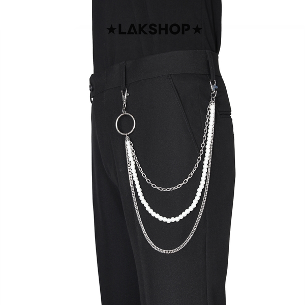 Xích Chain with Pearl 3 Layer Keychain