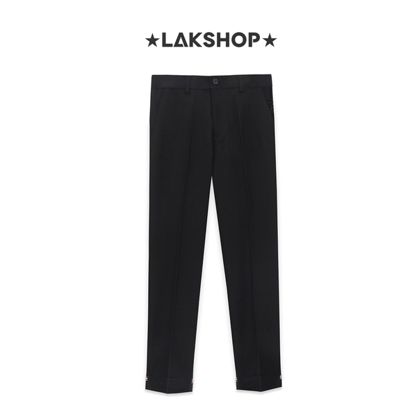 Quần Âu Xắn Gấu TB Striped Stripe-Trim Straight Leg Trouser