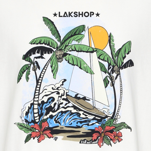 Áo Oversized Hawaiian Vacation-style Print T-shirt