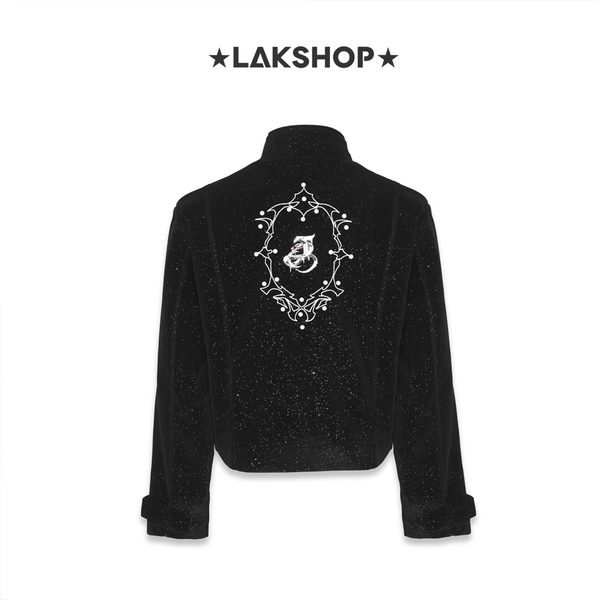 Áo Black Velvet Bling Royal Pearl Jacket