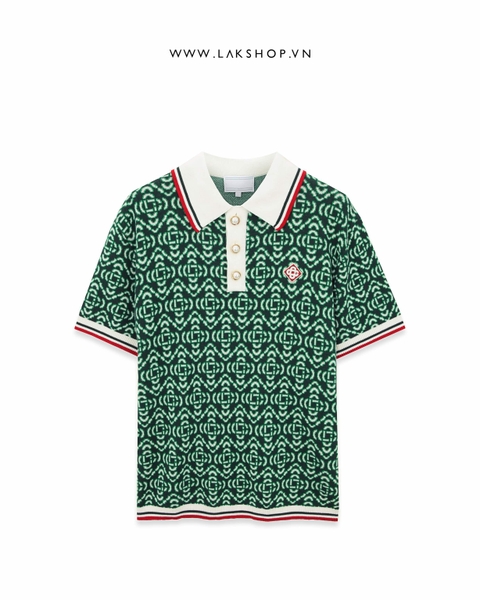 Casa Green Monogram Polo Shirt