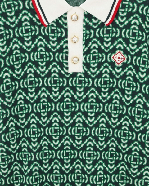 Casa Green Monogram Polo Shirt