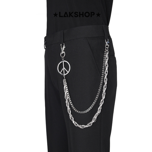 Xích Peace Logo with 2 Layer Keychain