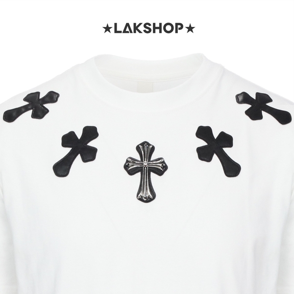 Áo C.H Cross Around Neck White T-shirt