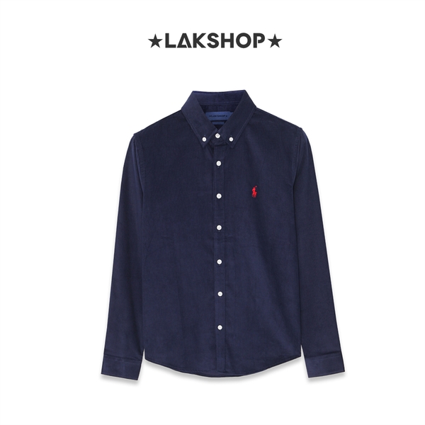 Áo R.L Navy Velvet Red Logo Embroidered Shirt