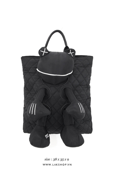 Frog Doll Black Packback