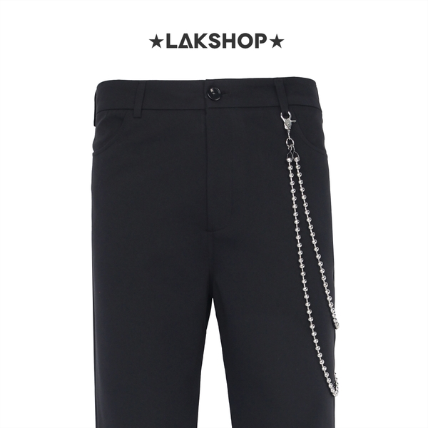 Quần Black Flared with Keychain Trouser