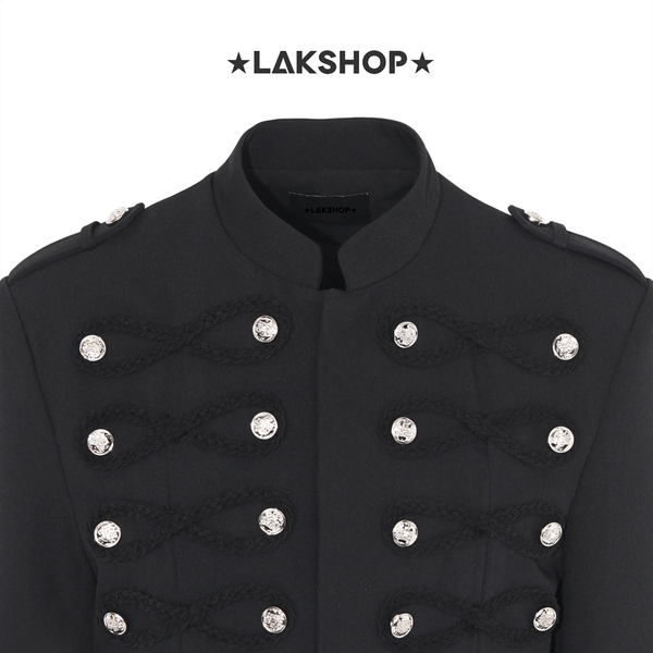 Áo Black Baroque Double Breasted Marsina Jacket