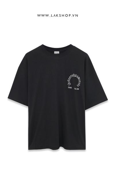 Oversized Crystal Cross iDeverrayLogo Black Tee  cx2