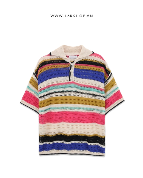 Áo Rainbow Knit Polo