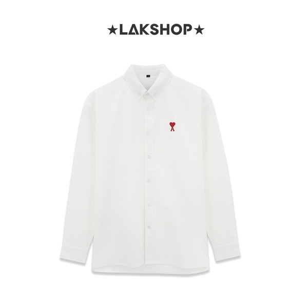 Áo A de Coeur's Heart White Oxford Shirt