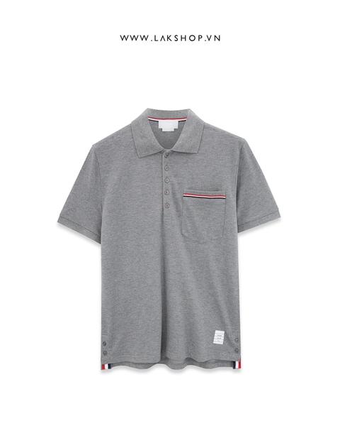 TB Grey Fine Mercerized Pique Polo Shirt