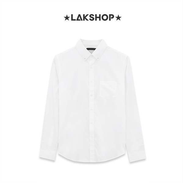 Áo Pointed Collar Button Comfortable White shirt