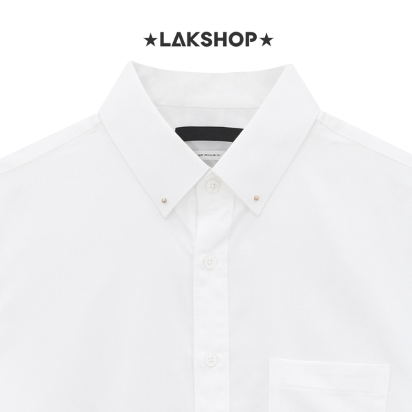 Áo Pointed Collar Button Comfortable White shirt
