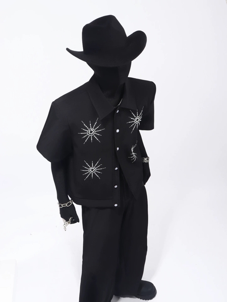Áo Black Sun Pearl Short Sleeve Shirt Jacket