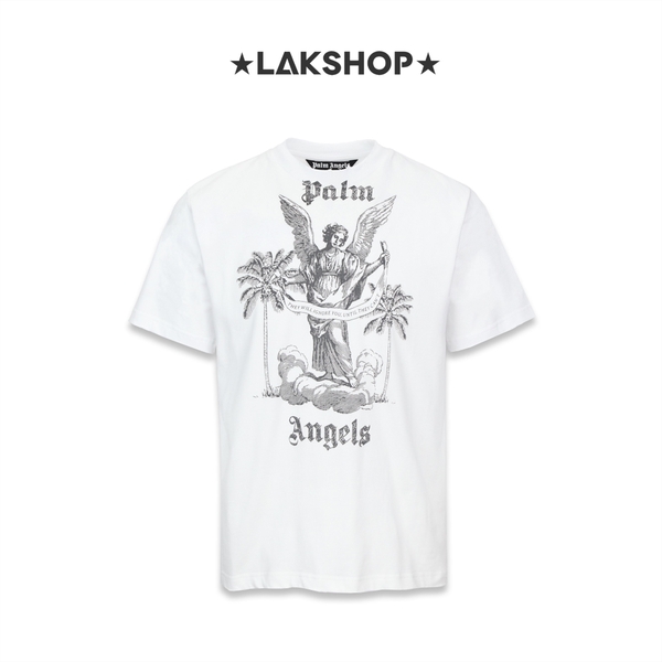 Áo Palm A University Print White T-shirt