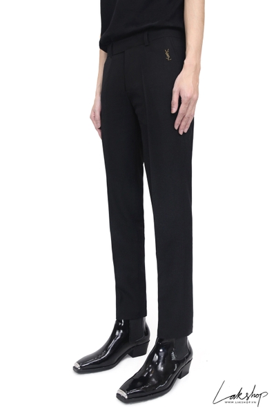 Sajn Laurent Y.S.L Logo Black Trousers