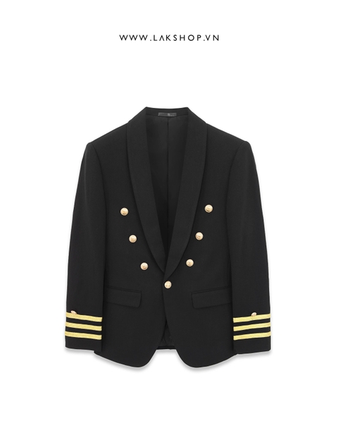 Áo Double-Breasted With Gold Buttons 3-Stripe Jacket cx2