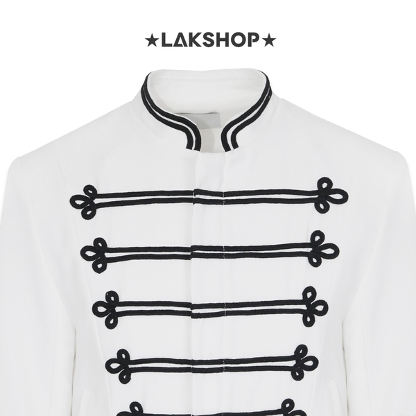 Áo White Baroque Napoleon Jacket