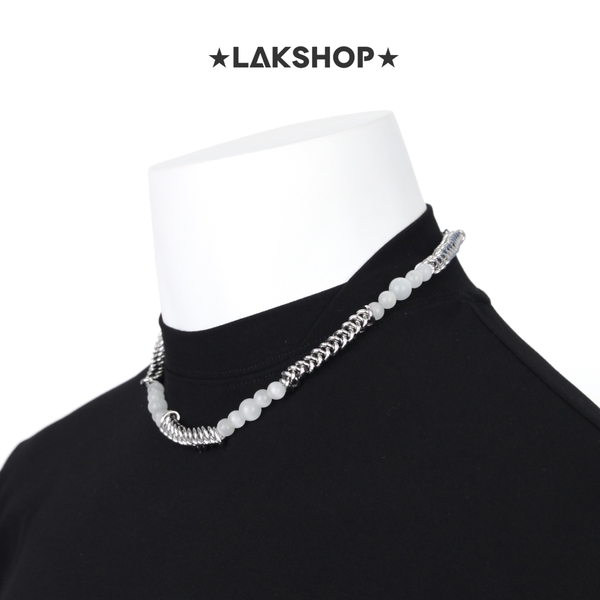Vòng Cổ Chain mix Transparent Pearl Necklace