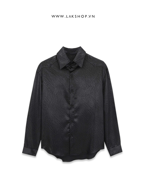 Áo Black Embossed Pattern Shirt