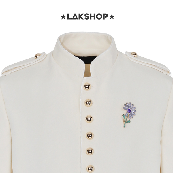 Áo Beige Military-inspired Harris Marsina Jacket