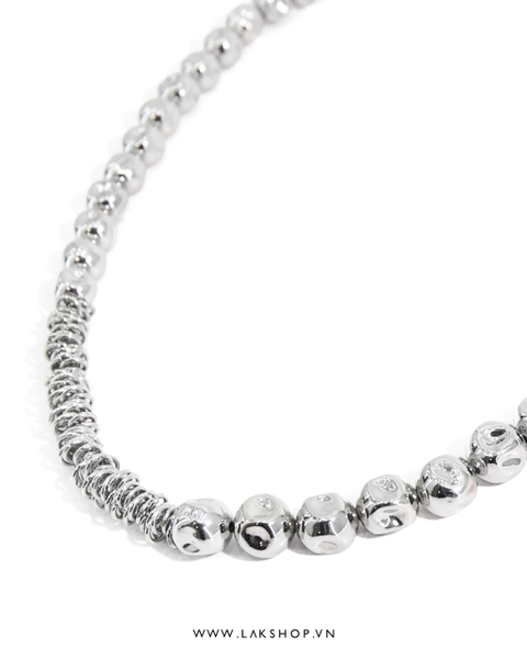 Vòng Cổ Mixed Silver Beaded Necklace