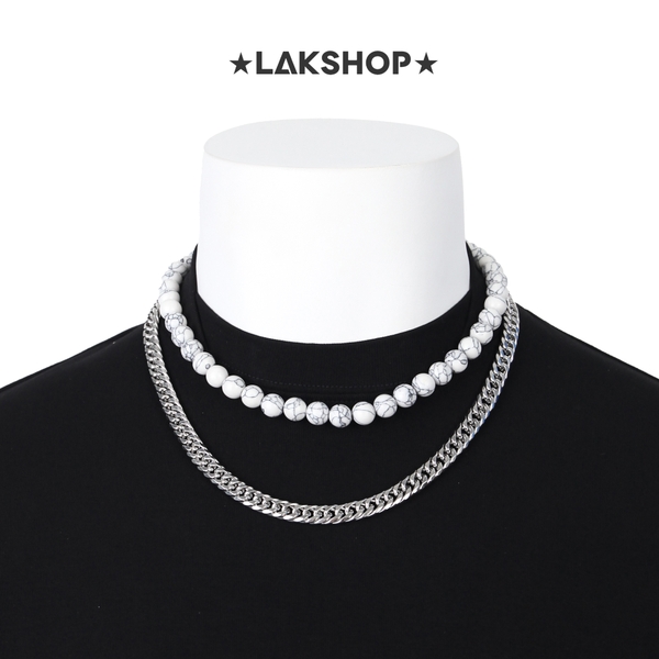 Xích/ Vòng Pearl Marble with Chain 2 Layer Keychain