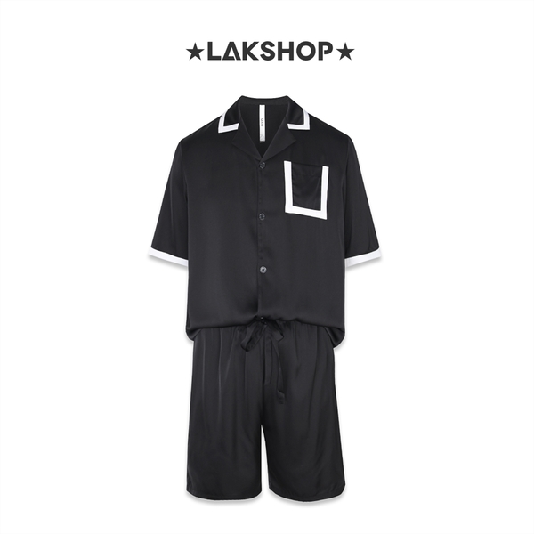 Set GXG Homme Black Silk  (Áo + Quần)