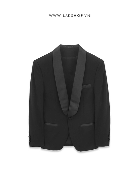 Áo 2 Black Tuxedo Shawl Collar Blazer cx4