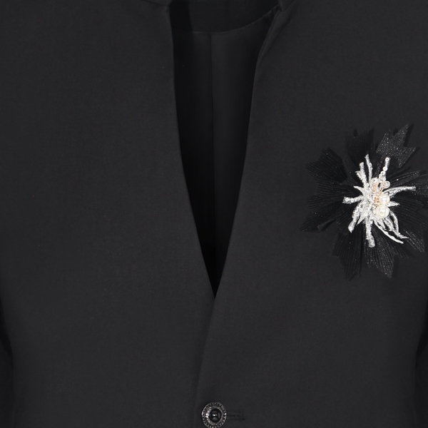 Áo Black V-Neck / Stand Collar Blazer