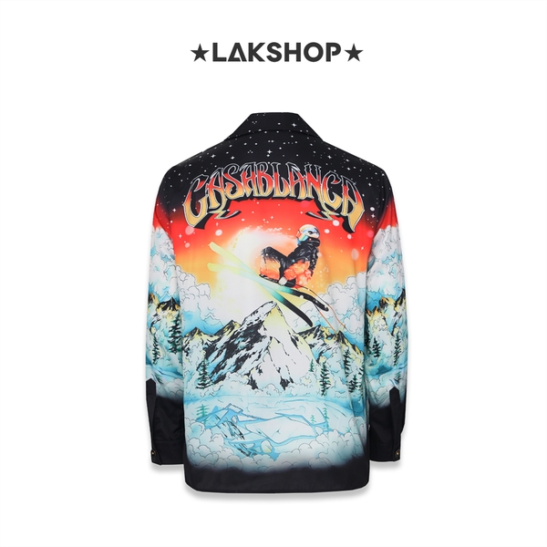 Áo Sơmi Casa Ski Lake Long Sleeve Silk Twill Shirt