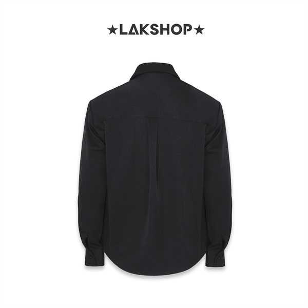 Áo Black Bow Tie Stone with Padded Shoulder Shirt