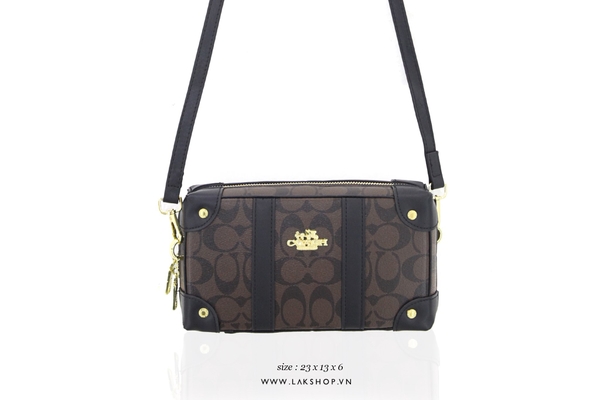 C0ach Monogram Crossbody Signature Bag