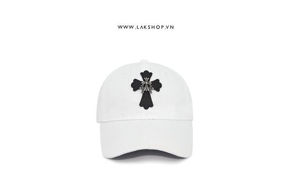 Cross Logo White Baseball Cap