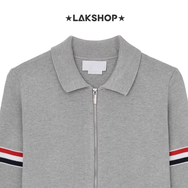 Áo Gray RWB-Stripe Long Sleeved Zipped Jacket